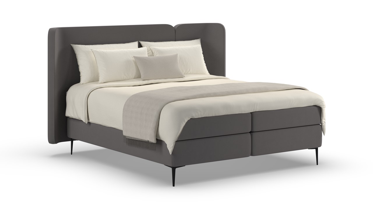 Boxspring Mesa - Soft suede grey