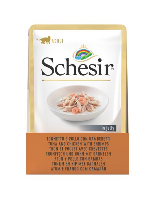 Schesir Cat Maaltijdzakjes Adult In Gelei 85 g - Kattenvoer