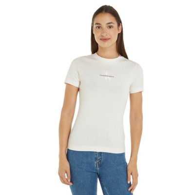 Tee-shirt à manches courtes femme Monologo Slim Fit CALVIN KLEIN