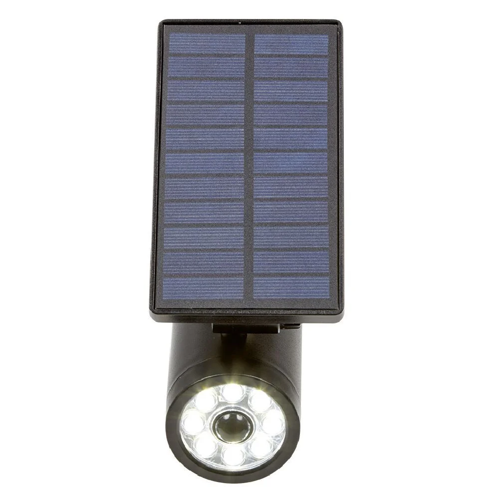 Lampe solaire caméra factice noir