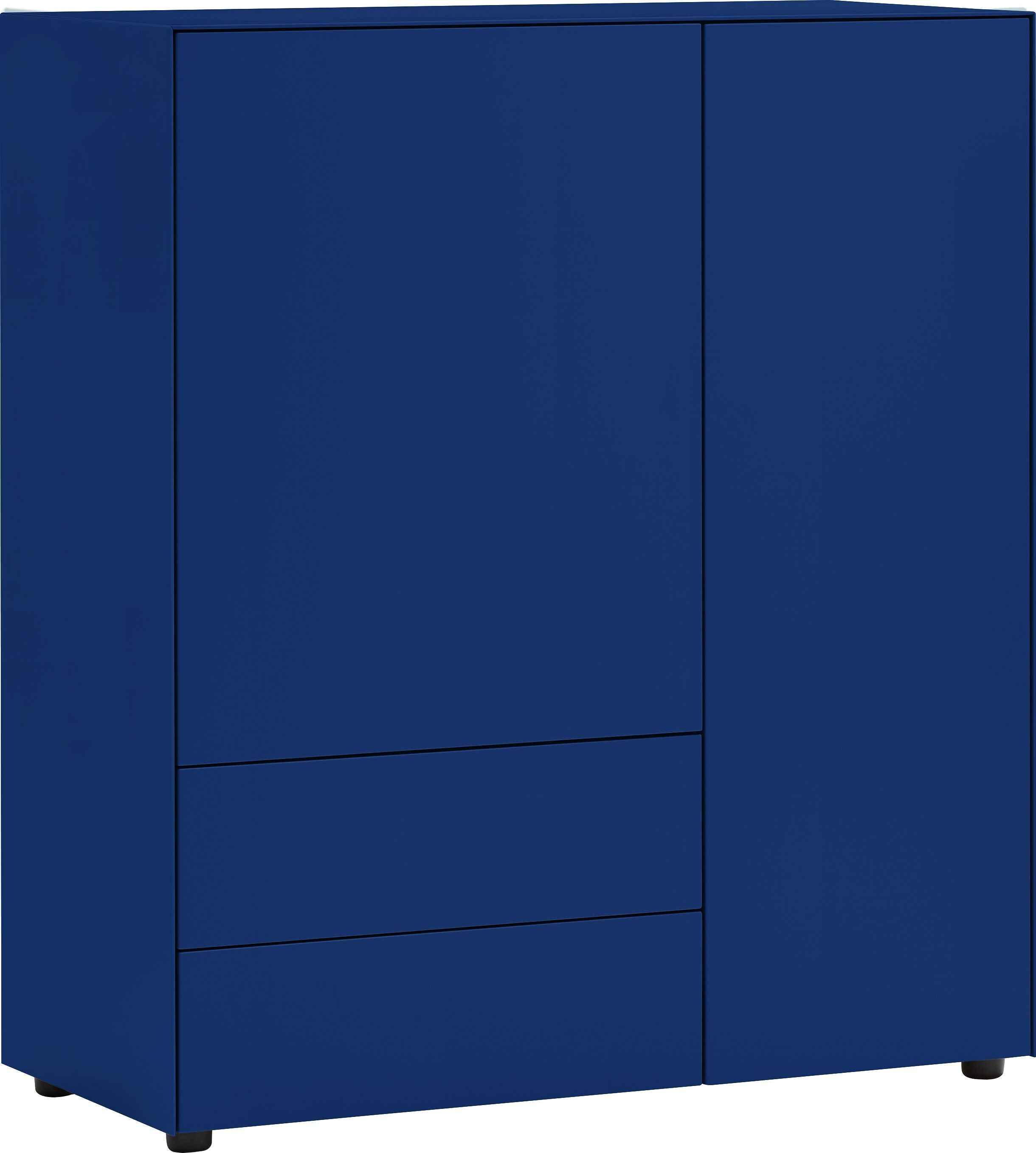 LUX Highboard - Blau / B: 100.0 cm x T: 46.0 cm x H: 111.5 cm