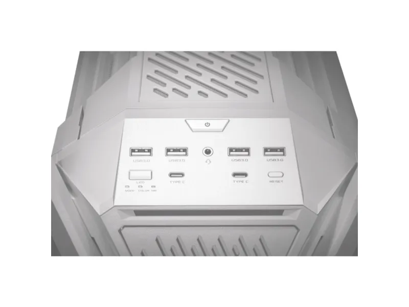 ASUS ROG Hyperion GR701 - FT gaming - udvidet ATX - sidepanel med vindue (hærdet glas) - ingen strømforsyning - hvid - USB/Lyd