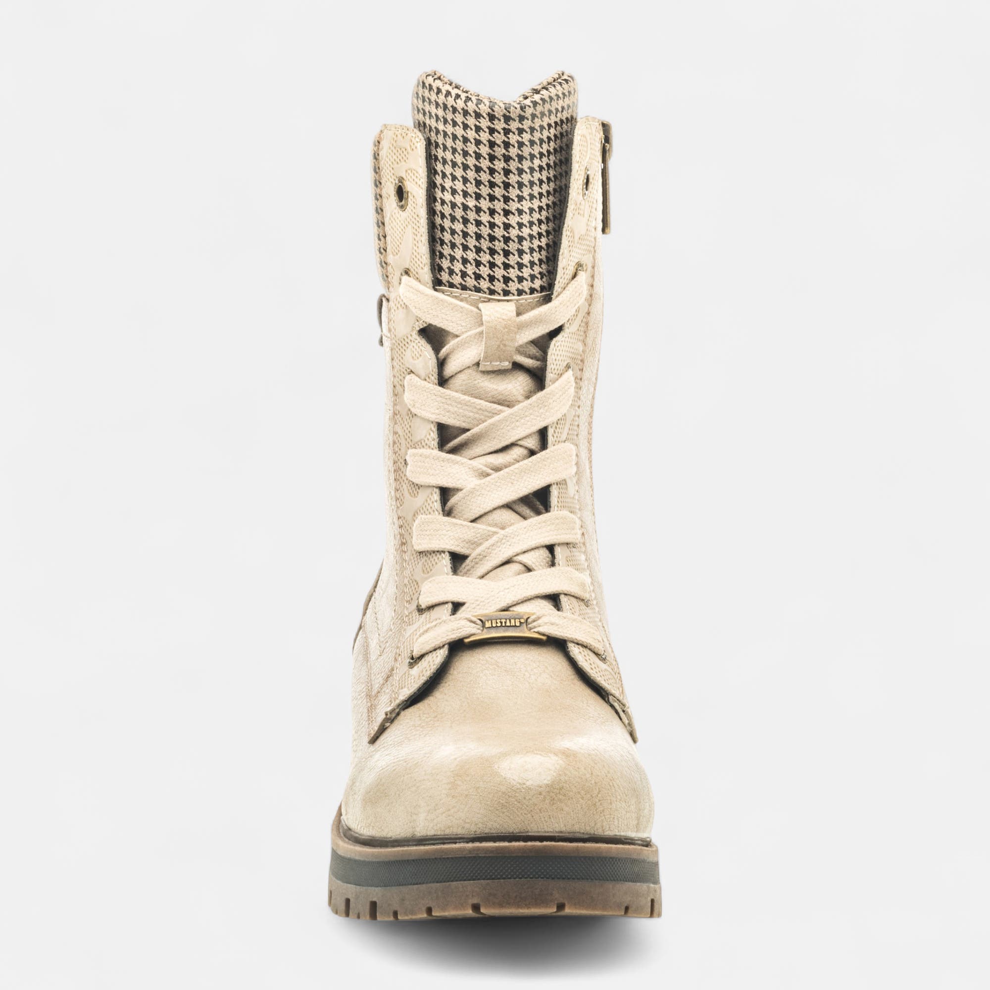 Bottines à lacets Femme beige