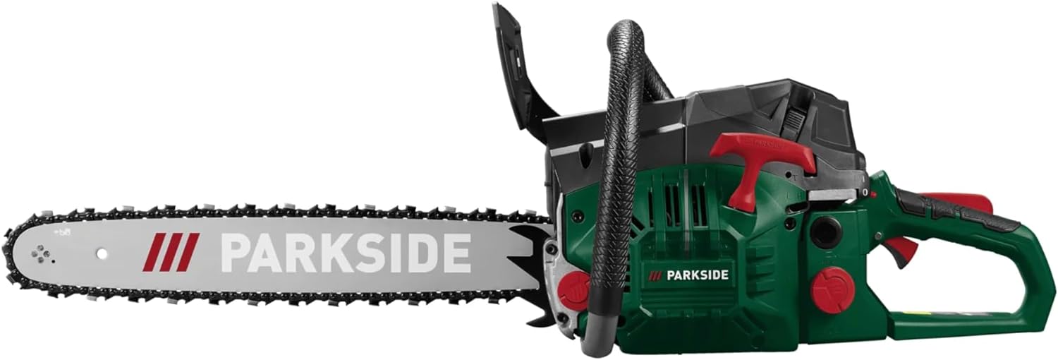 PARKSIDE® Benzin Kettensäge Motorsäge PBKS 53, 2-Takt Benzinmotor, 2,72 PS, max. 22,1 m/s, Schnittlänge: ca. 44 cm