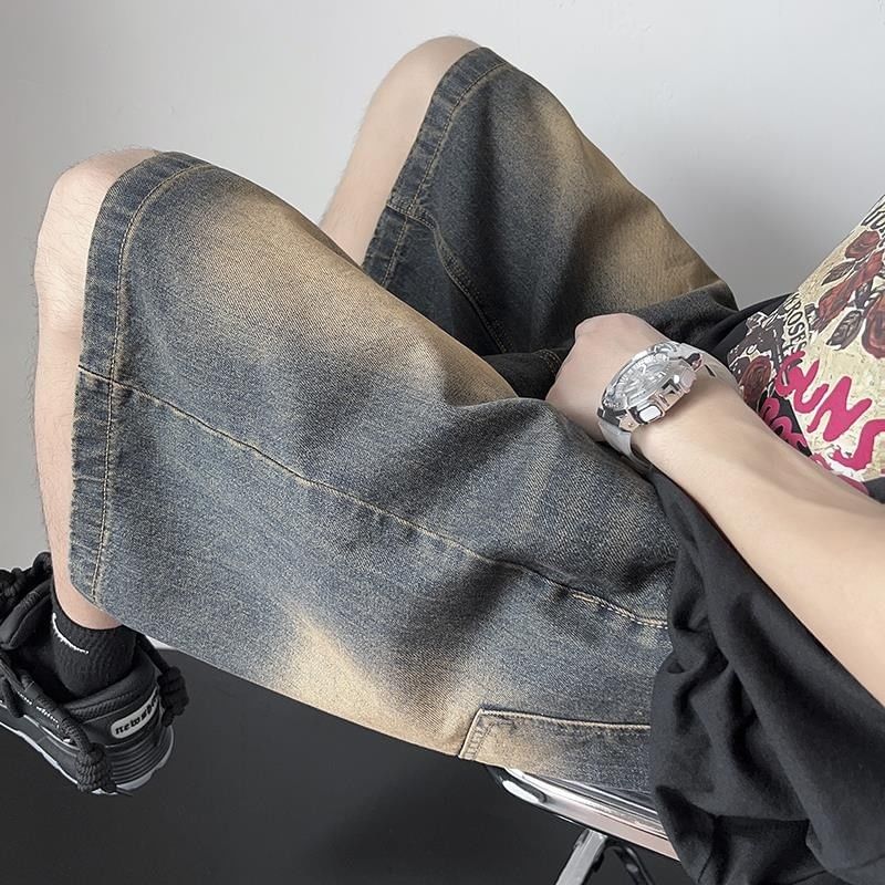 Bay Go Mall - Mid Rise Washed Denim Shorts
