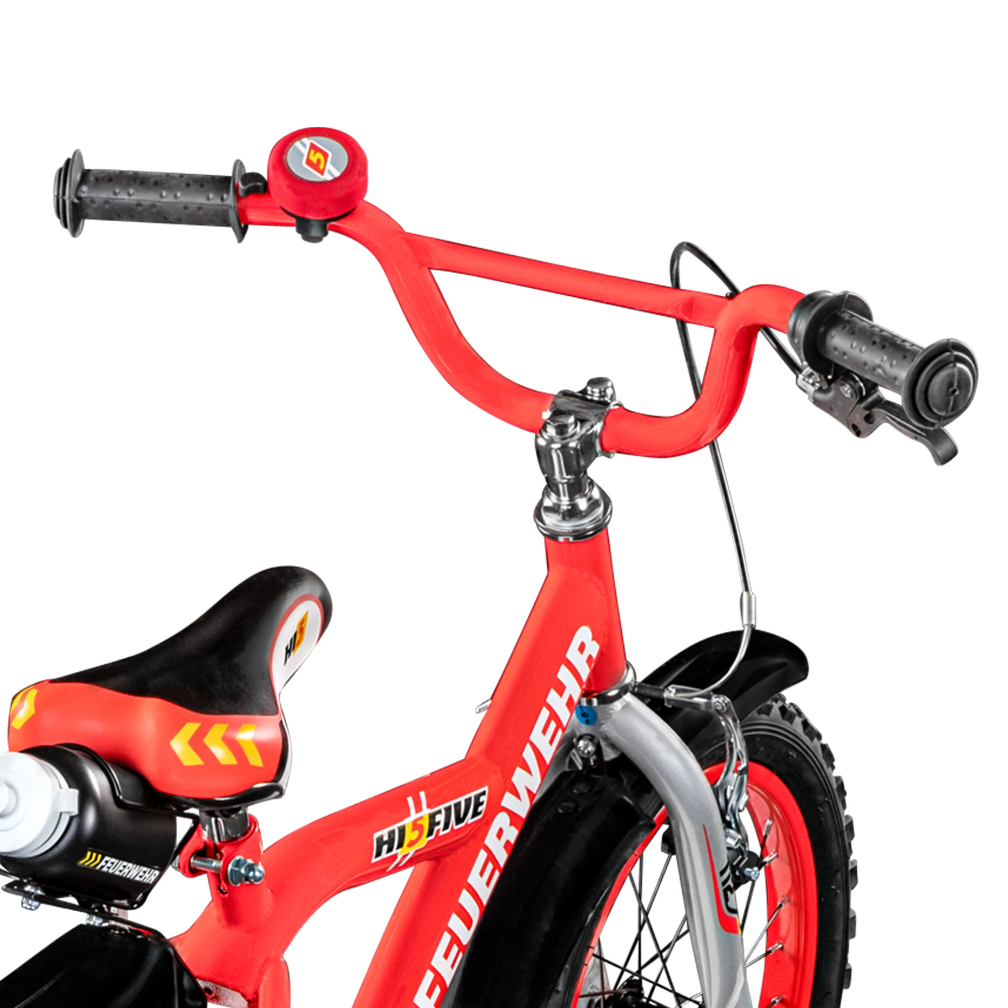 Hi5 Feuerwehr 16 Zoll Kinderfahrrad Stützrädern ab 4 Jahre Mädchen Jungen Fahrrad 105 - 120 cm