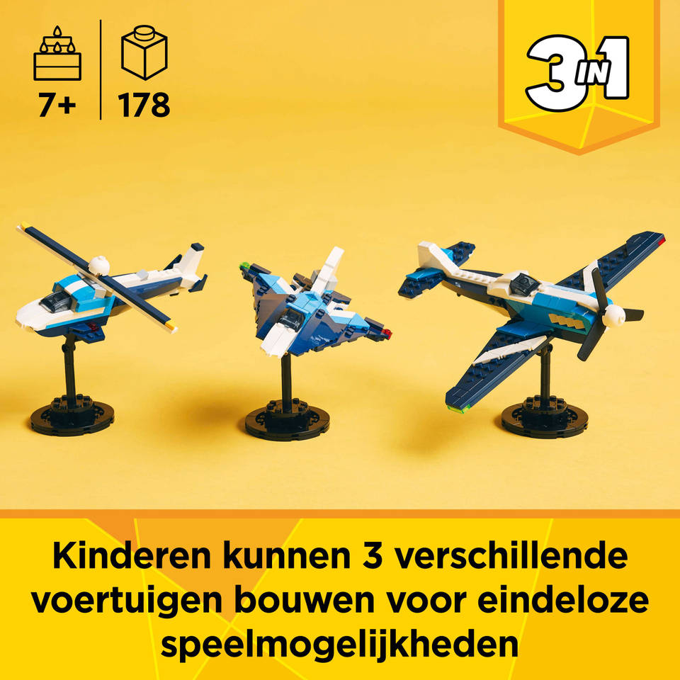 LEGO Creator 3-in-1 luchtvaart racevliegtuig 31160