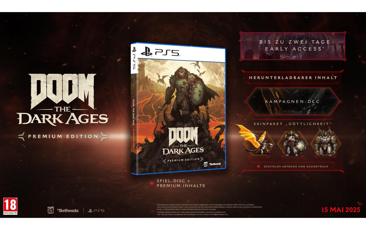 DOOM: The Dark Ages – Premium EditionDark Fantasy First-Person-Shooter für PlayStation 5