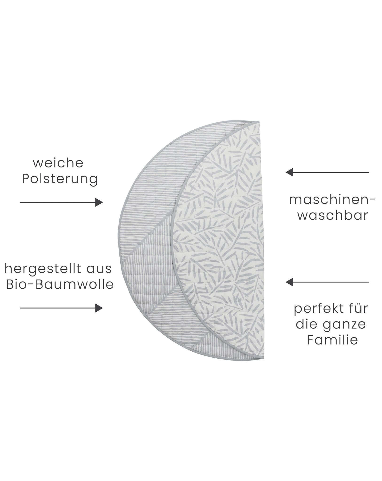 Spielteppich LUXE (128cm) in stone