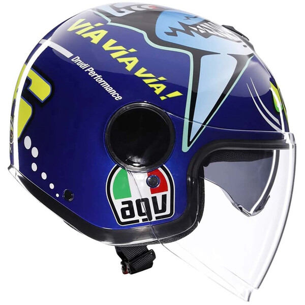 AGV - Casque Eteres Rossi Misano 2015 Bleu foncé / Bleu Clair / Jaune