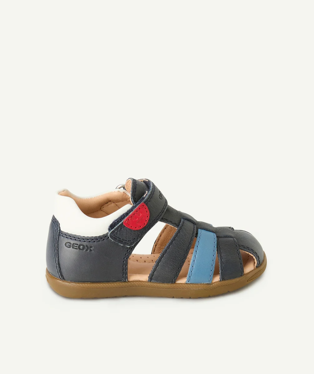 GEOXsandales fermées bébé garçon macchia rouge et bleu à scratch