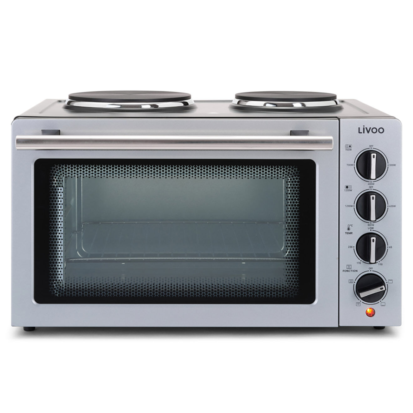 Livoo Mini four 30 L avec plaques électriques gris/noir
