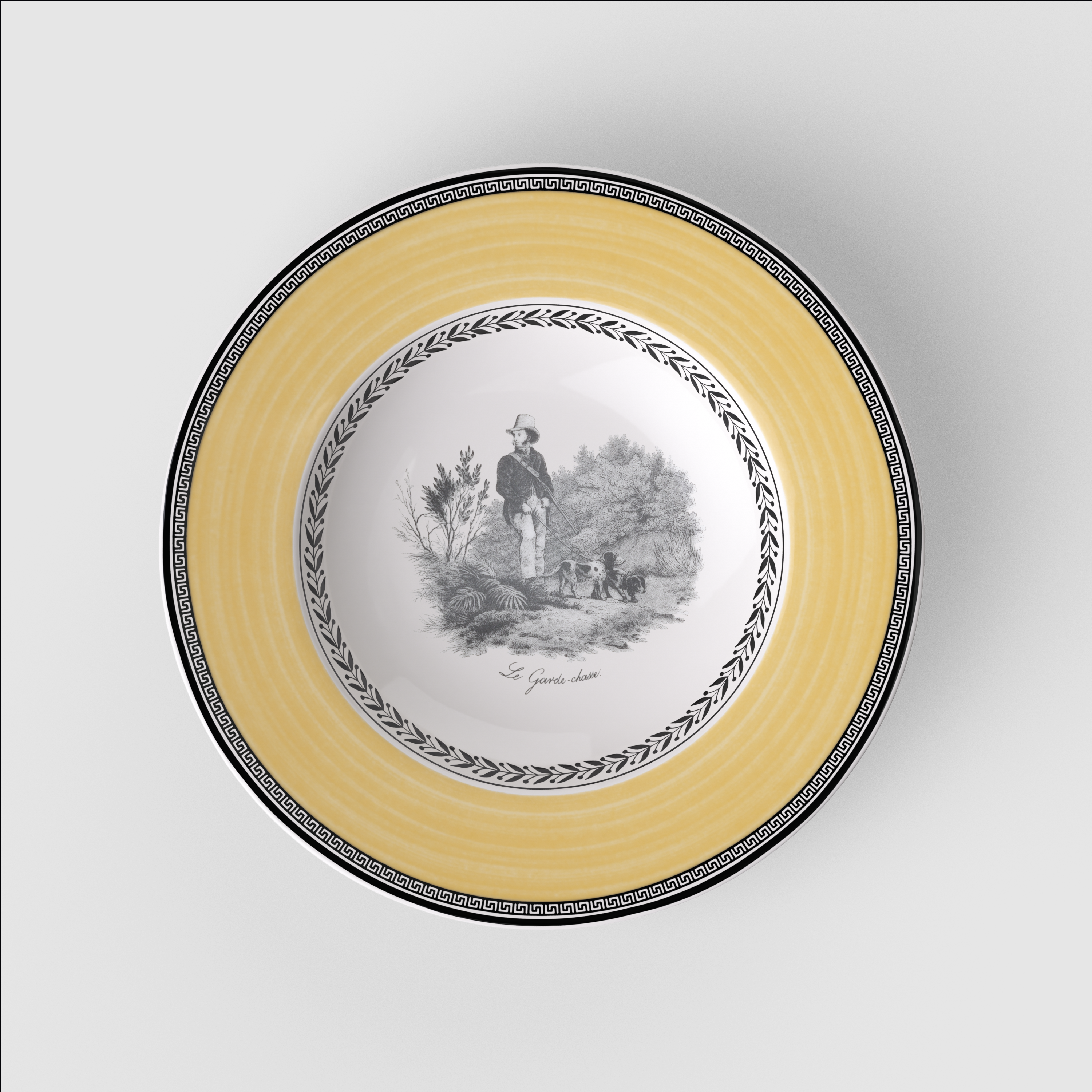 Audun Soup bowl Multi-colored, 9.6'', Premium Porcelain