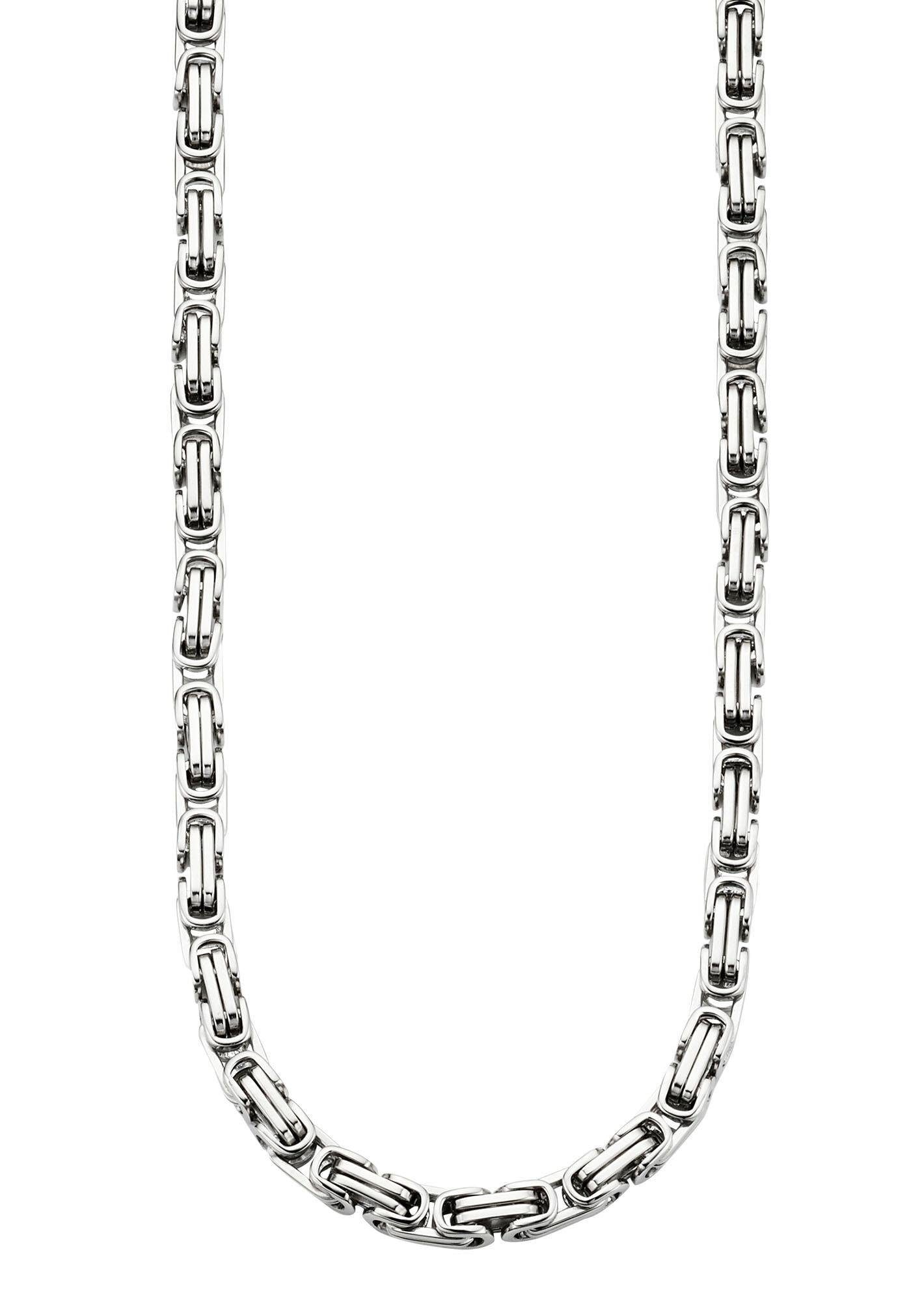 Bruno Banani Edelstahlkette »Schmuck Geschenk Halskette Königskette 4-Kant-Optik Silber«