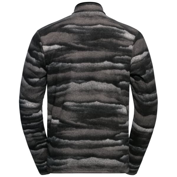 Veste polaire randonnée ODLO MIDLAYER FULL ZIP ROY GRAPHIC BLACK