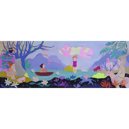 Djeco Puzzle Gallerie: Children's Lake, 100 Teile