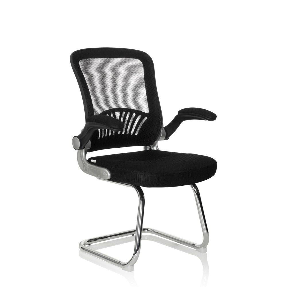 Freischwinger FLYER PRO V Stoff/Netzstoff mit Armlehnen hjh OFFICE