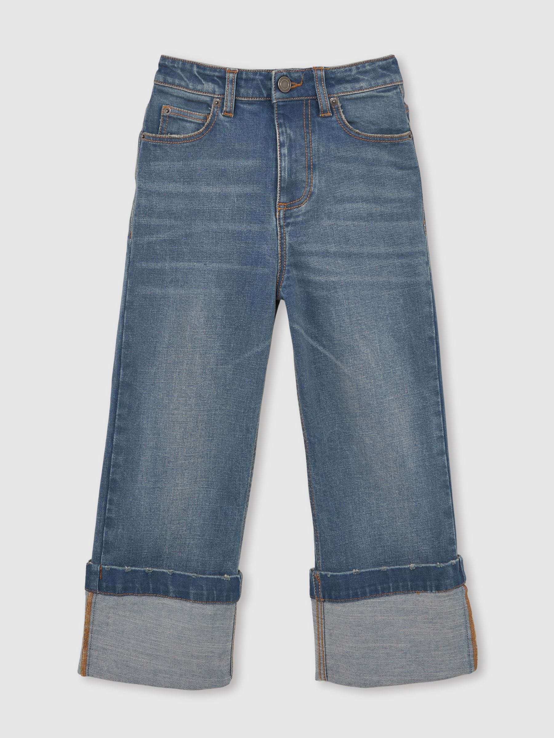 Reiss Belinda Straight-Leg Turn-Up Jeans