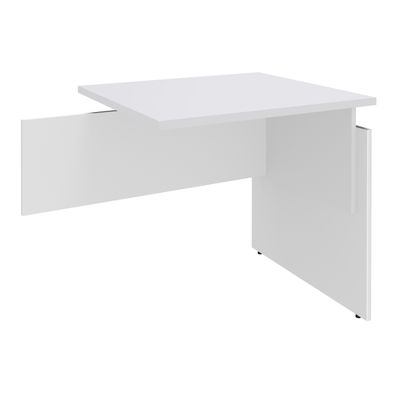 Retour direct pour Bureau INEO JET UP Bureau Vallée - Réglable en hauteur - L80 x H74/78/82 x P60 cm - Pieds Blanc/blanc - plateau blanc perle