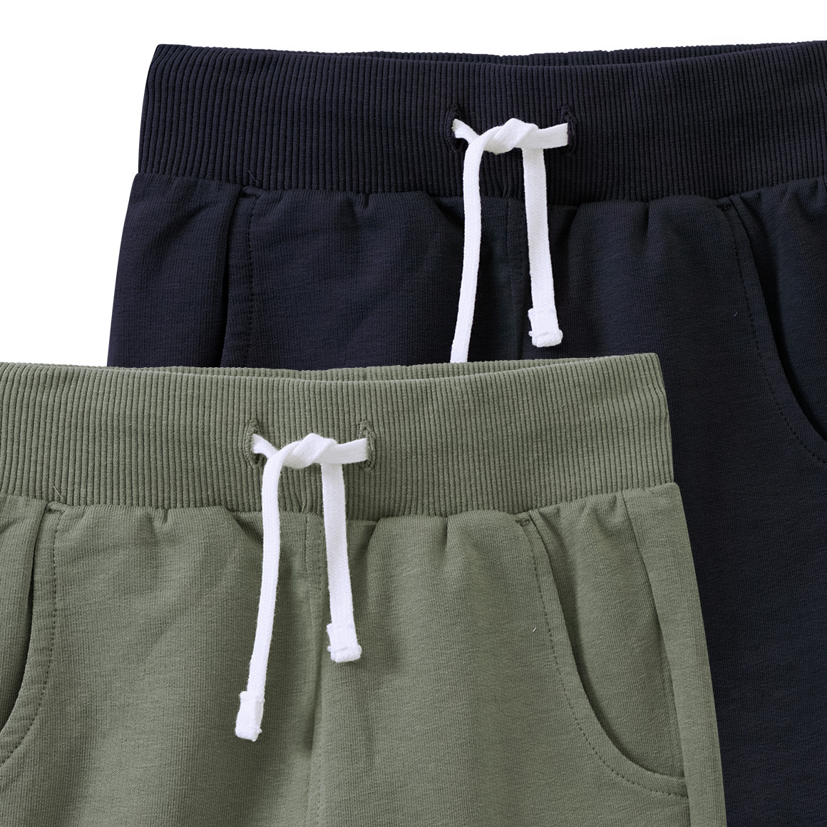 Famy 2 Baby Joggingshorts im Set dunkelblau / dunkeloliv