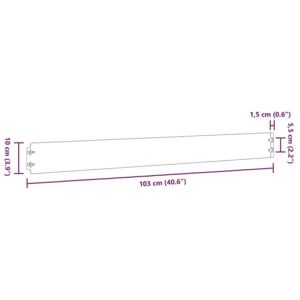 vidaXL Plenkanter 10 stk 10x103 cm fleksibelt cortenstål