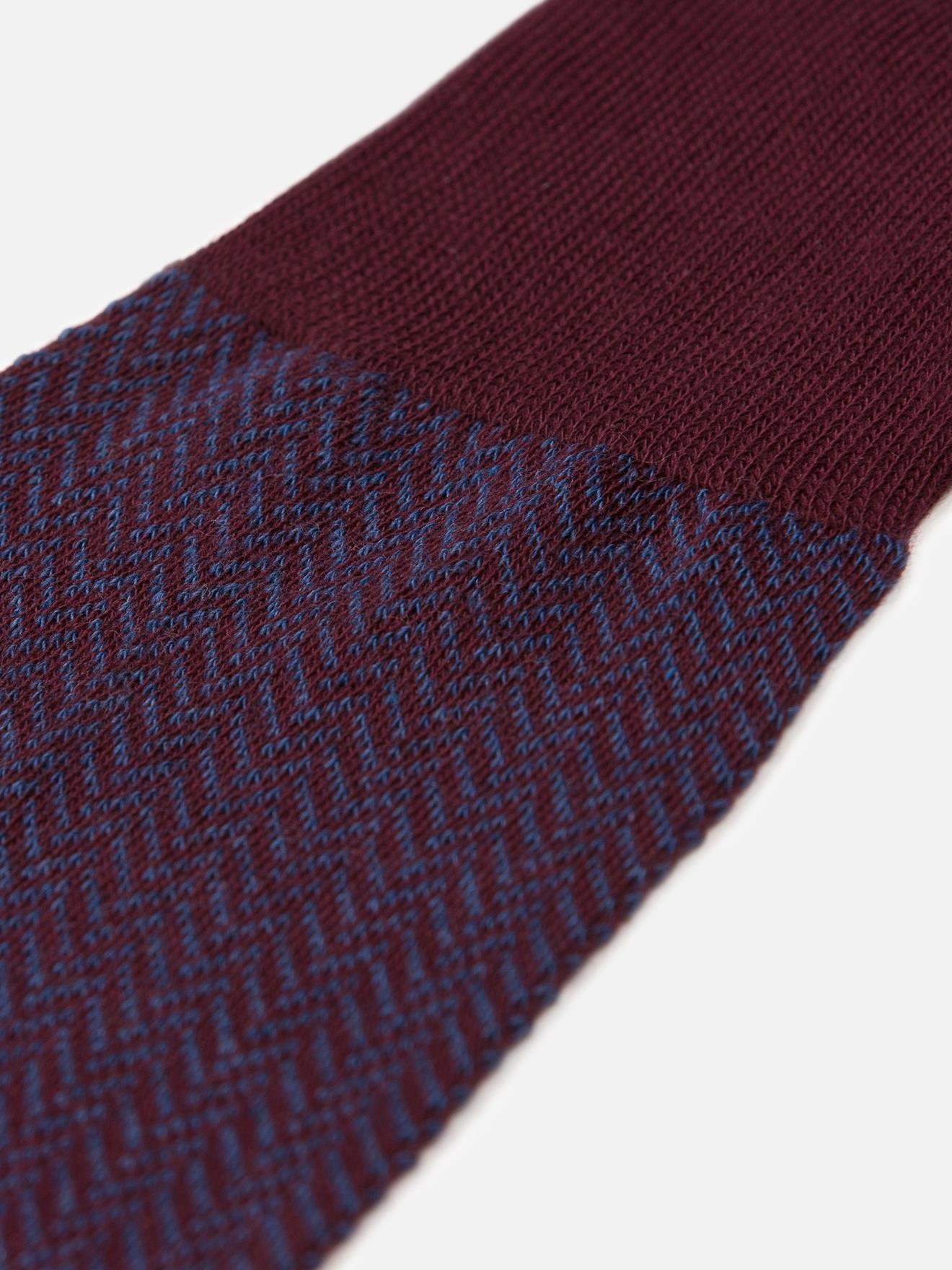 Chaussettes Bart à motif chevron bordeaux