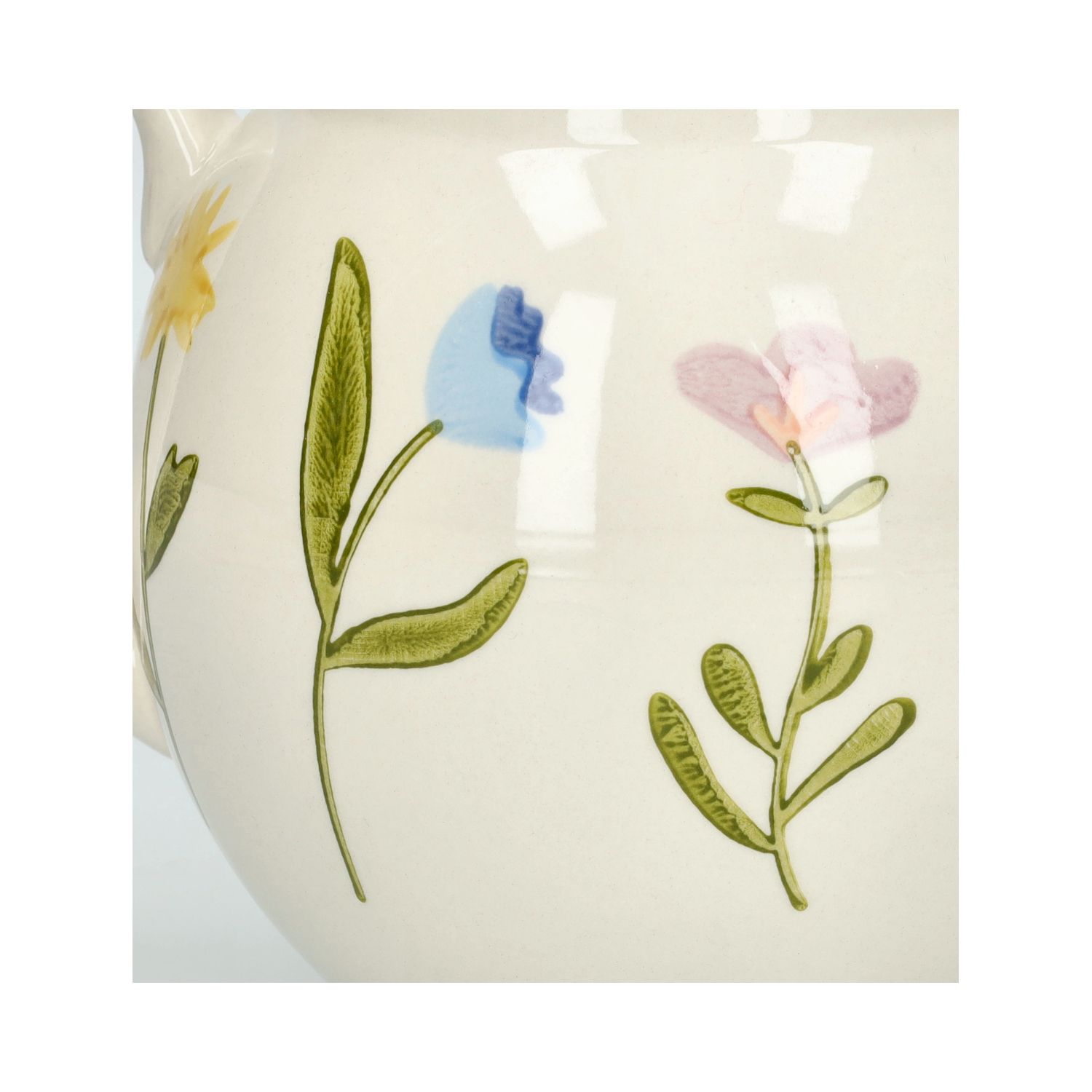 Theepot, steengoed, wilde bloemen, 1,3 liter