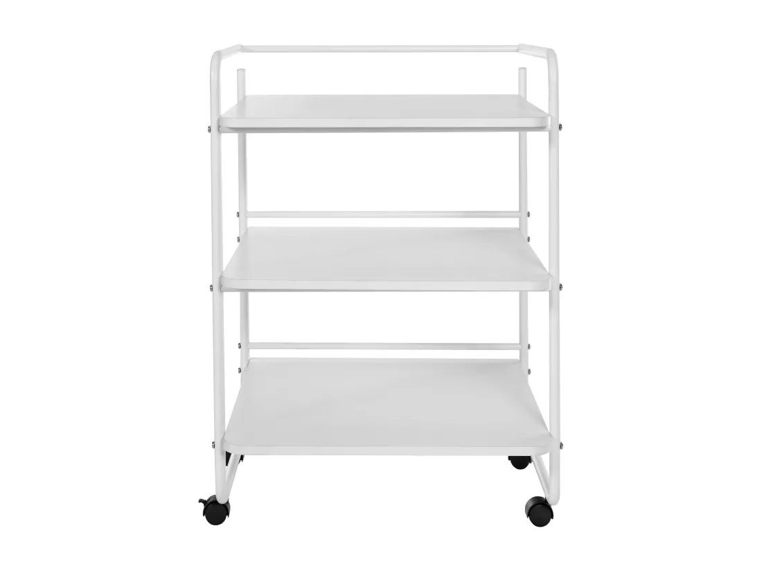 Chariot de service - Métal & Acier inoxydable - Blanc - PL902
