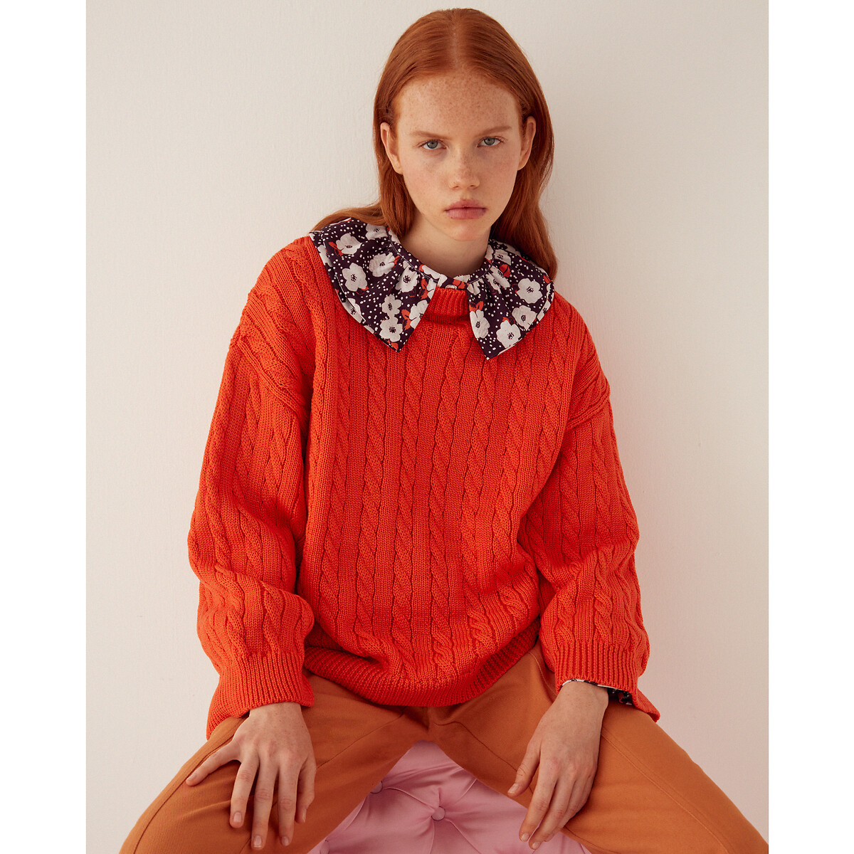 ROSEANNA x LA REDOUTE<br>Blusa com gola claudine, estampa floral