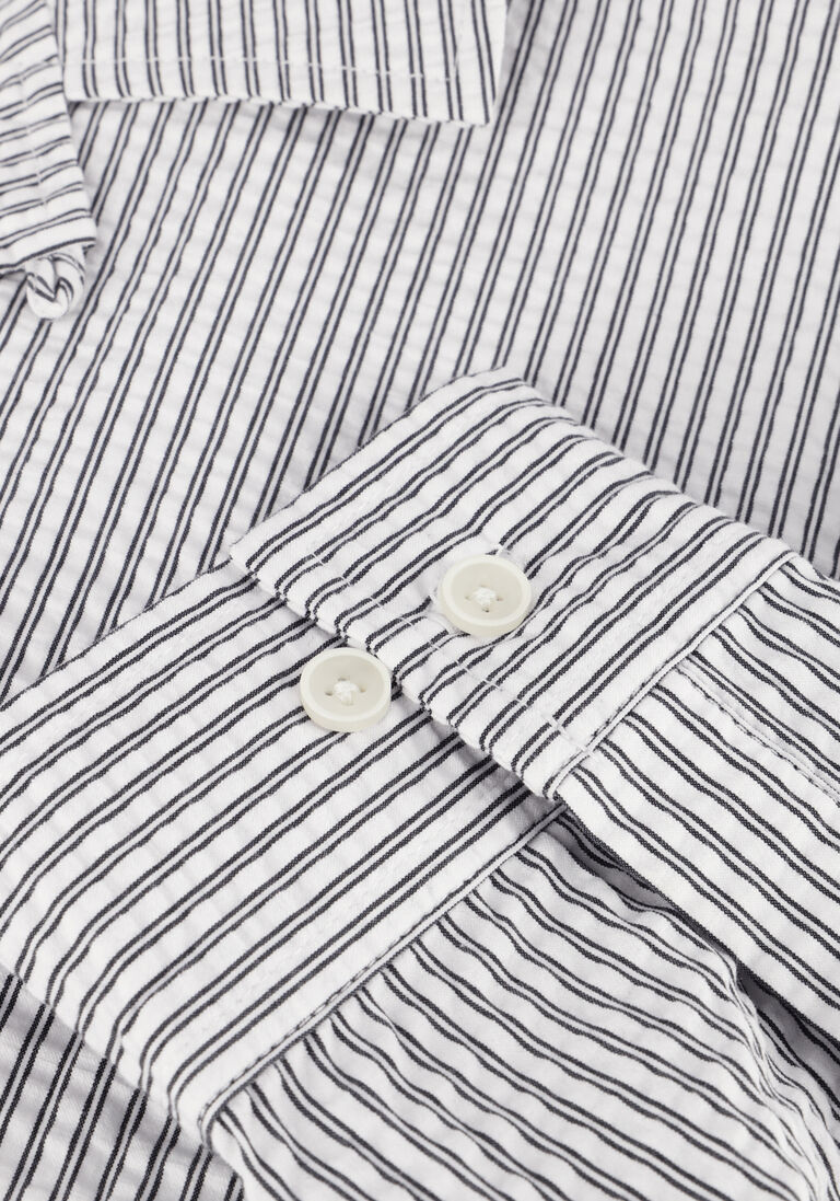 ANERKJENDT gebroken wit anerkjendt casual overhemd akkurt l/s stripe shirt