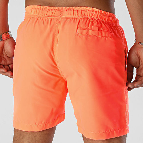 Short De Bain Logo Orange Fluo