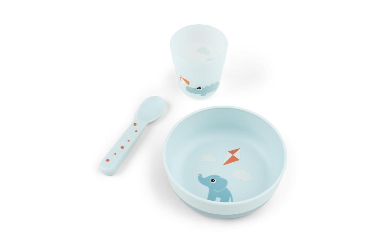 Kindergeschirrset Foodie first meal BlauPraktisches Geschirr-Set