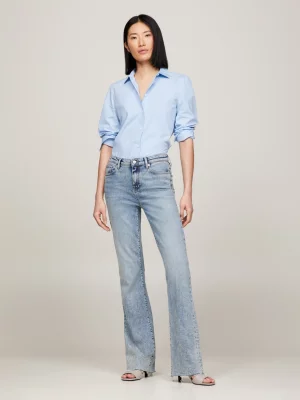 Calça jeans bootcut de cintura média