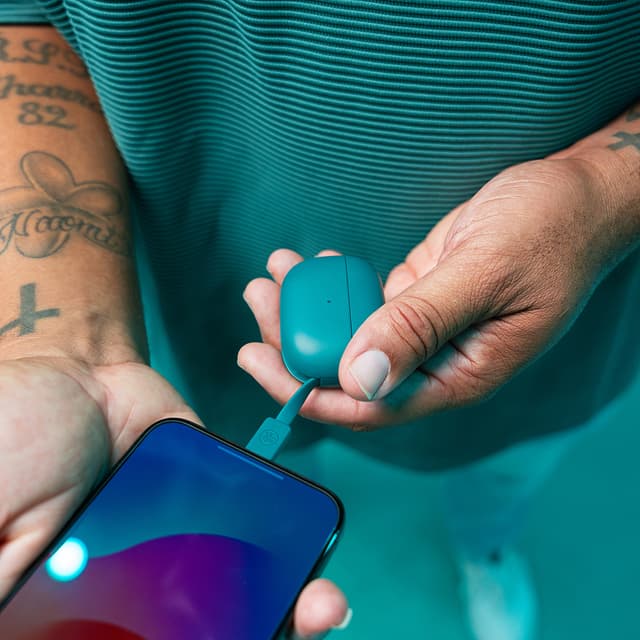 JLab Go Pop ANC true wireless earbuds (blågrøn)