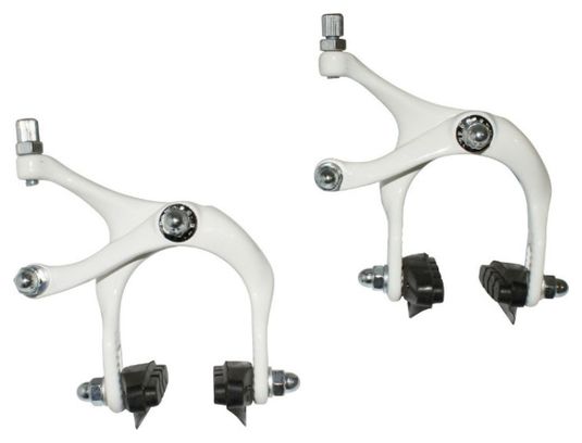 ETRIER FREIN ROUTE-FIXIE  BLANC POUR ROUE 700 (PAIRE) HAUTEUR 45-59mm