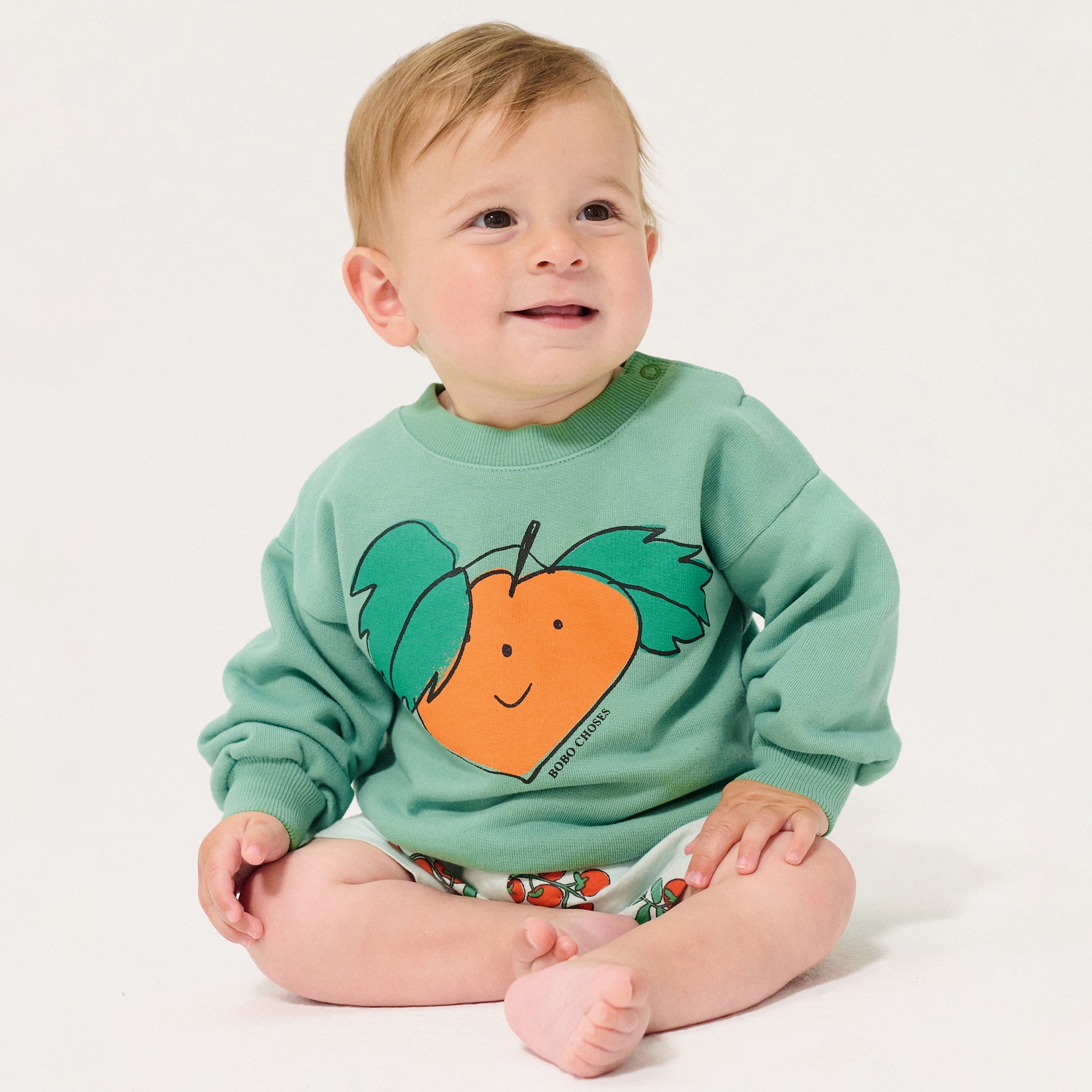 Baby Sweatshirt Tangerine Green
