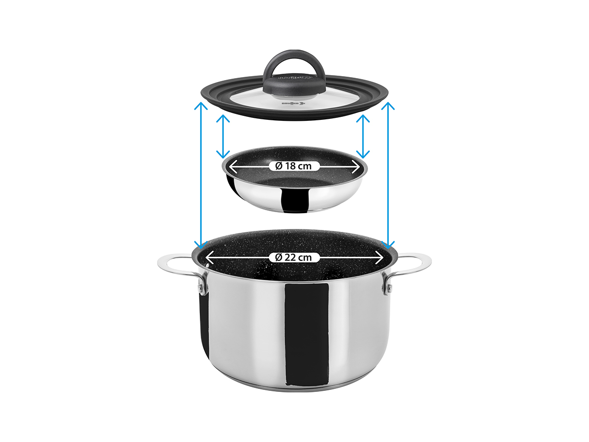 Brunner Academy Vacum pannenset - Ø 22 cm