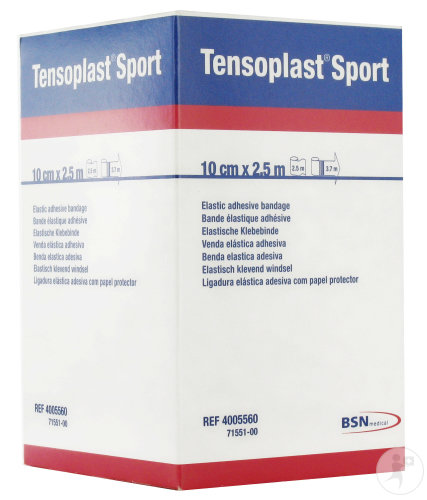 Bsn Medical Tensoplast Sport Bande Élastique Adhésive 10cm x 2,5m 1 Pièce (7155100)