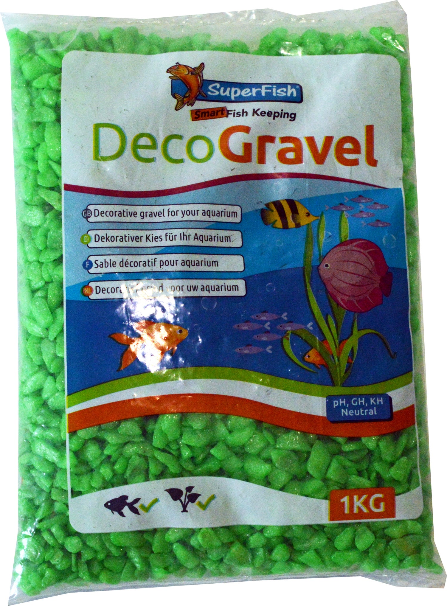 Superfish aquariumgrind Neon groen 1 kg