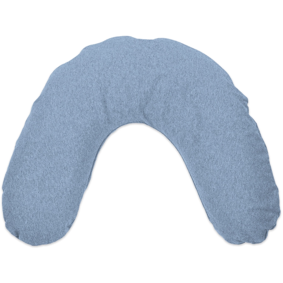 THERALINE Nackenkissen mittel 100 x 21 cm inkl. Bezug Melange blau-grau Bambus Kollektion