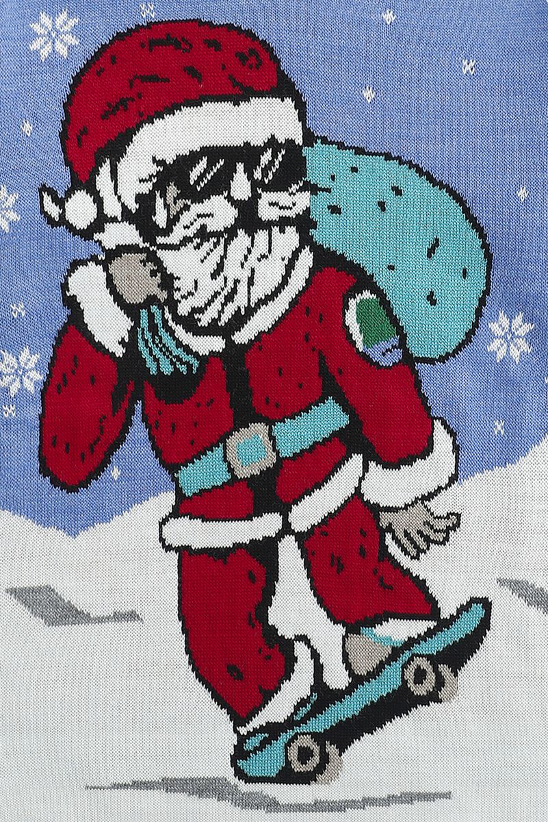 Skating Santa | Pull Moche De Noël Sweat-Shirt