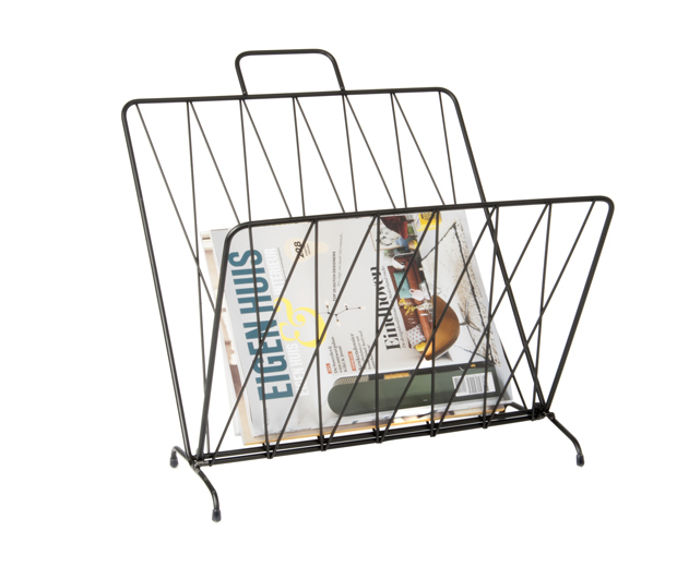 Magazine rack Diamond Raster metal matt black