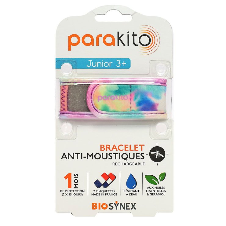 Bracelet anti-moustiques rechargeable Junior +3 ans Tye & Die avec 2 recharges