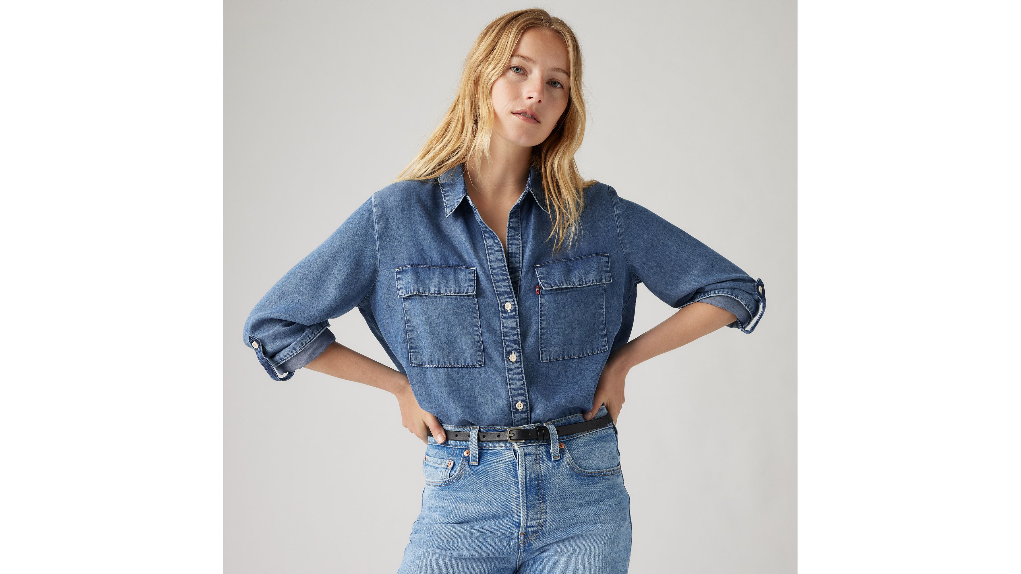Chemise Utilitaire Doreen Lightweight - In Patches 2 - Bleu