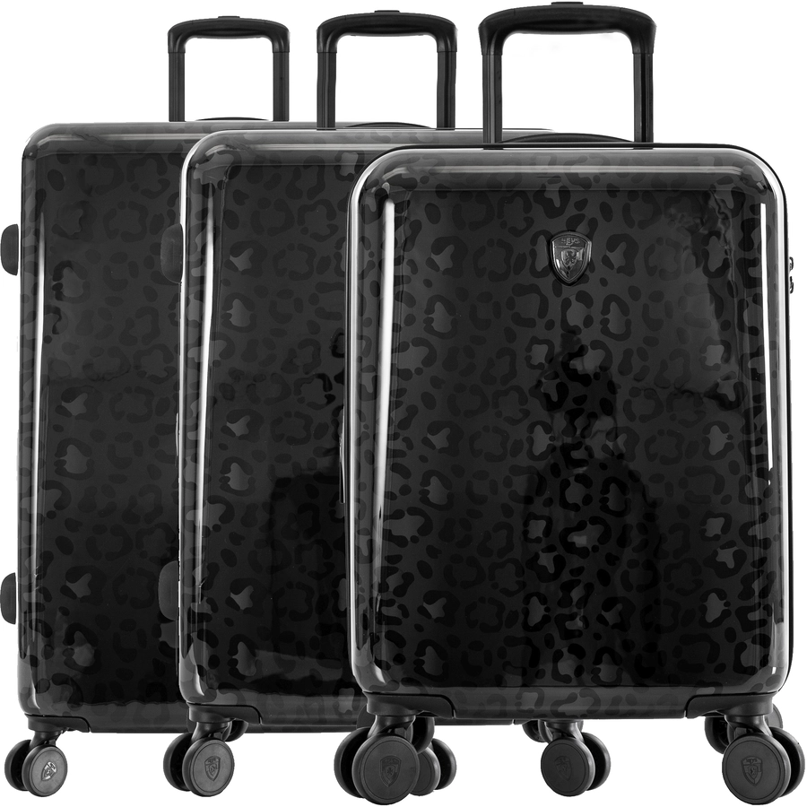 Heys Black Leopard - 4-Rollen-Trolley Set 3tlg. LMS black leopard