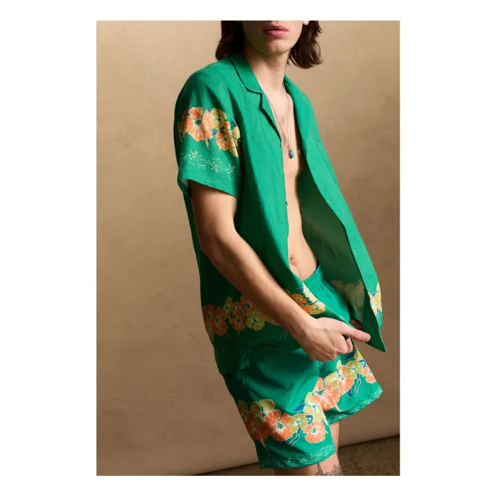 Bather Chemisette Ornate Bloom Camp | Vert