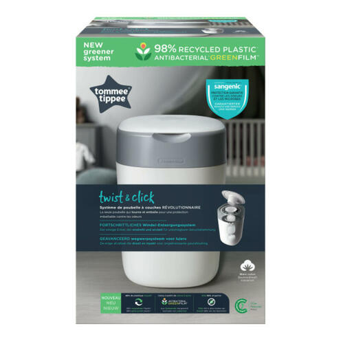 Poubelle à couches Twist & Click - Blanc - TOMMEE TIPPEE