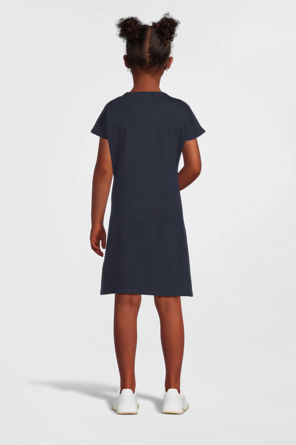 Koko Noko T-shirtjurk Niya met glitters donkerblauw