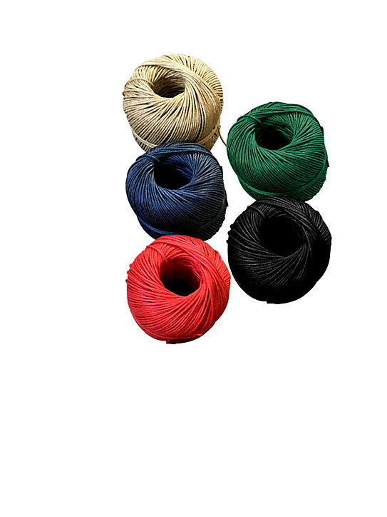 Fil de lin poli Jany France 80m rouge ép.3mm