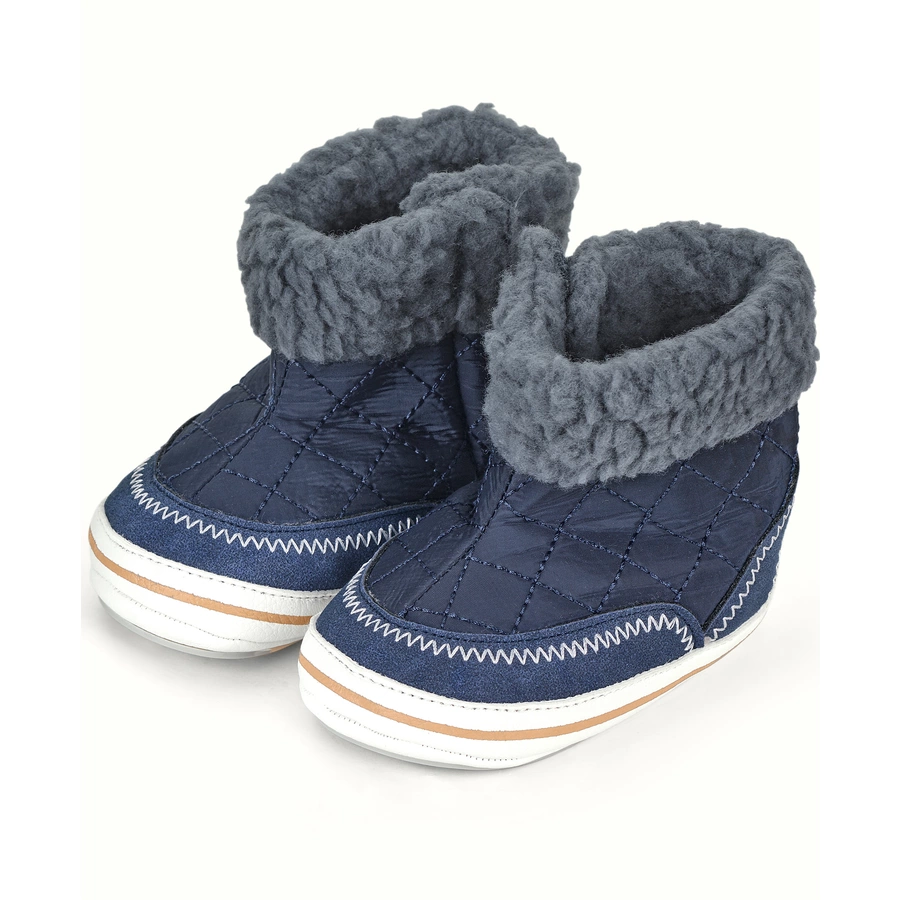 Sterntaler Babyschuh Steppmuster marine